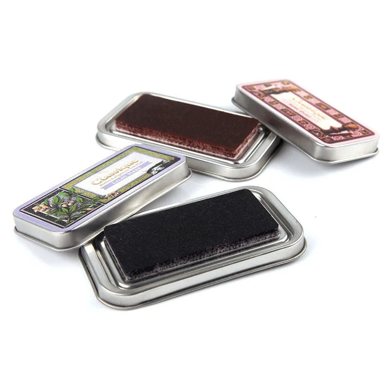 Rectangular oily ink pad for DIY rubber stamps in five colour options