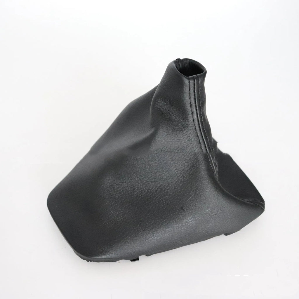 Black PU leather gear dust cover for BMW 3 Series manual gear stick.