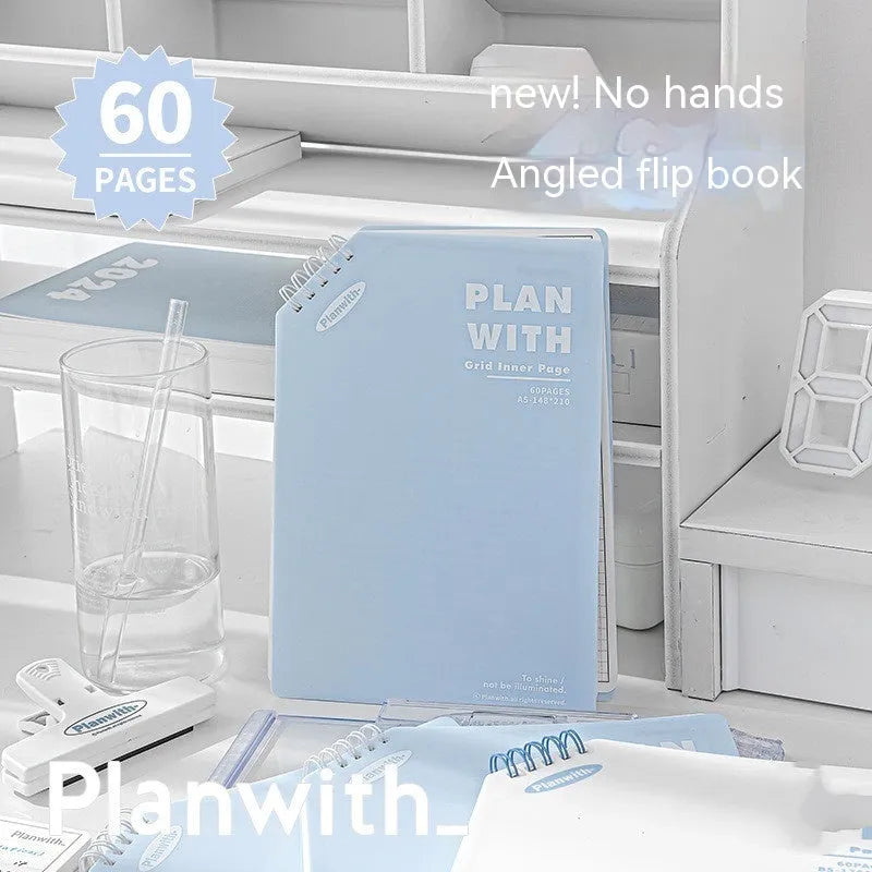 Artsy ins style salt series student draft notebook showing oblique angle design with 60 sheets