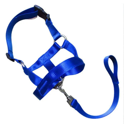 Adjustable nylon dog muzzle cover in black with cloth body and strap