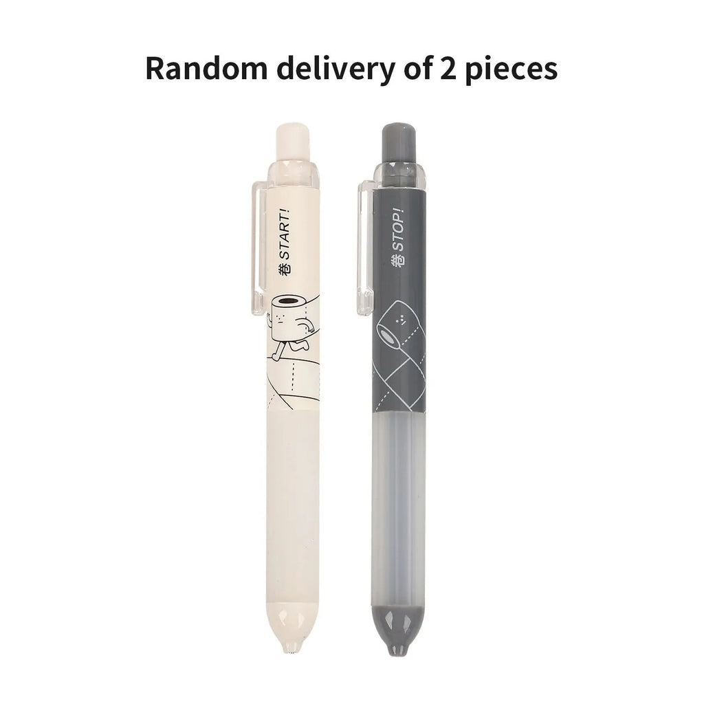 Black and white 0.5mm mechanical pencils with cloud grip design on plastic barrel