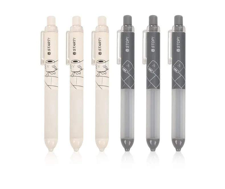 Black and white 0.5mm mechanical pencils with cloud grip design on plastic barrel