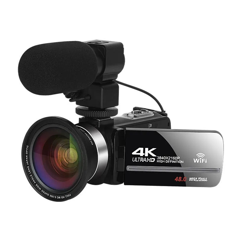 WIFI Digital HD Night Vision Camera in black with 3.0 inch LCD screen and 37MM lens mount