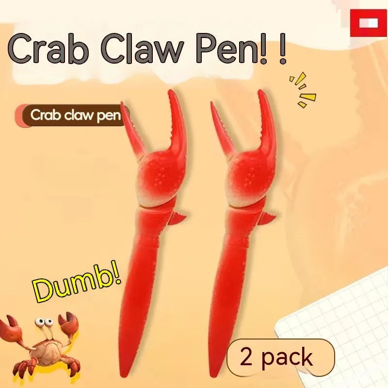 Crab ballpoint pen with pressing can clip mechanism and crab design