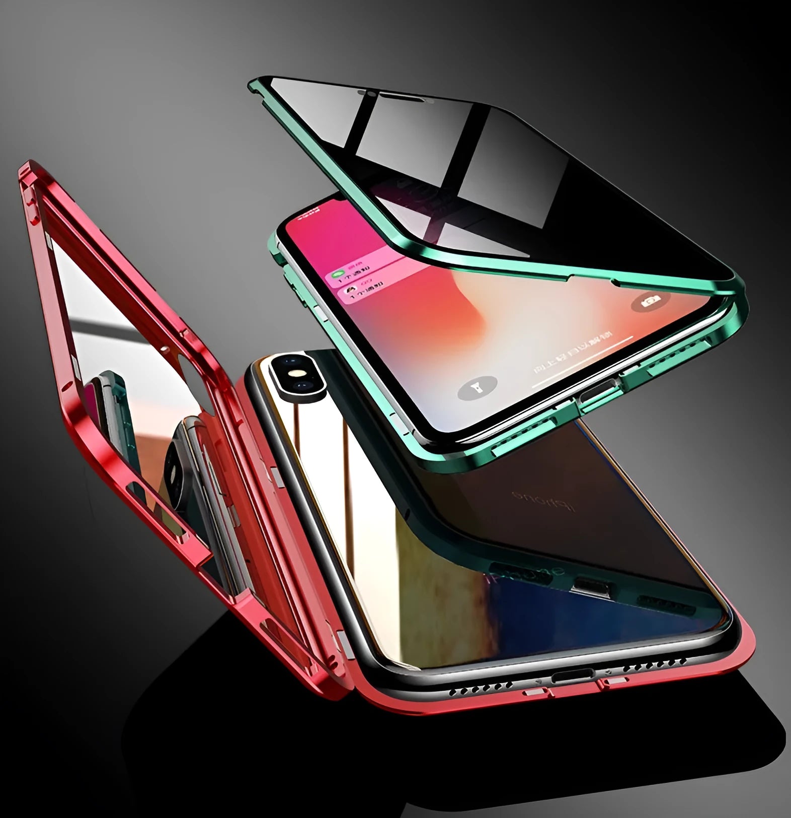 Samsung Galaxy magnetic anti-peep phone case with clamshell design in solid colour options
