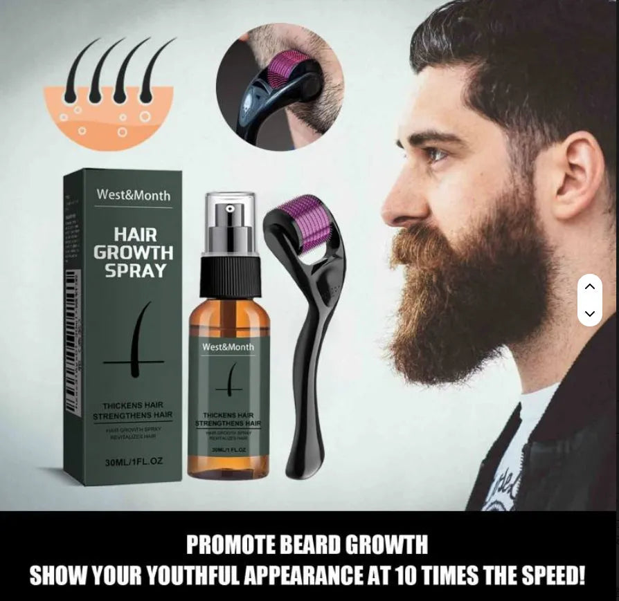 Men's beauty care suit with natural organic face spray and cream, featuring herbal tea ingredients