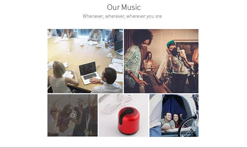 Hieha XQ11 cylinder-shaped mini Bluetooth speaker in metal housing with colour options