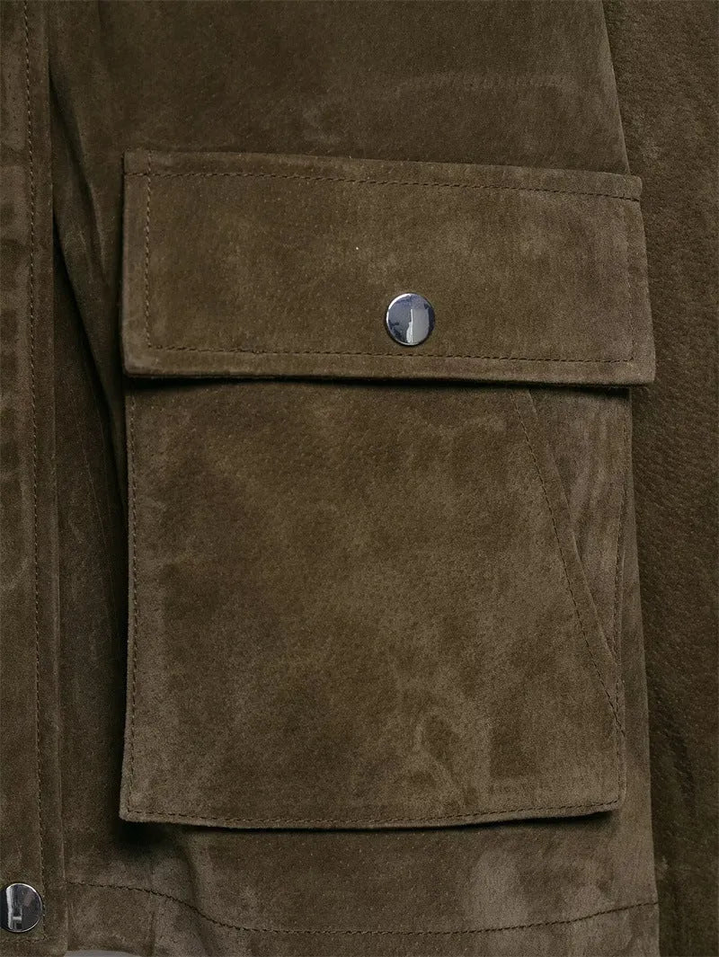 Women's medium thickness PU jacket in Japanese Korean casual style shown in picture colour