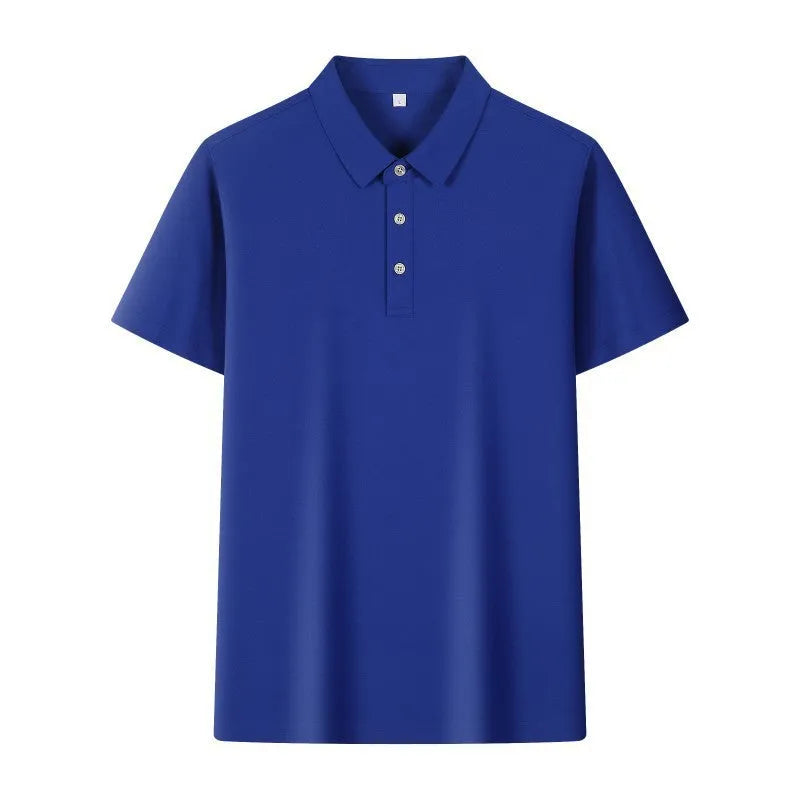5A antibacterial Solona polo shirt cool feeling solid colour short sleeve cotton work top in black