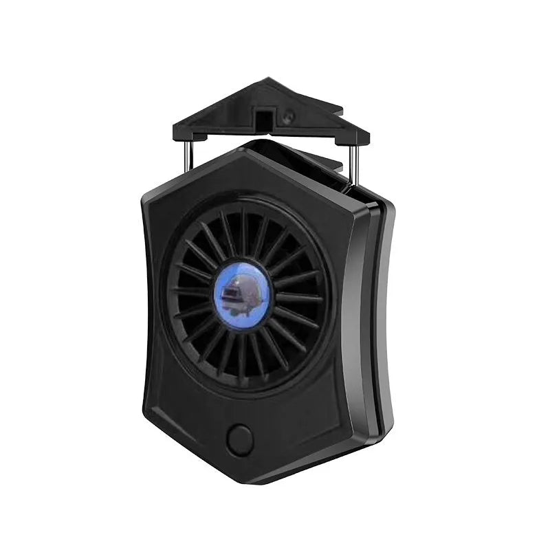 Black and white mobile phone radiator with USB interface for gaming device cooling