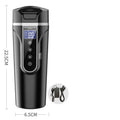 Portable car bottle smart touch digital display insulated cup with 400ml capacity for heating water black and white options