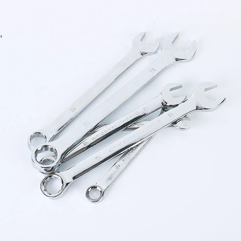 61-piece auto repair tool set with chrome vanadium steel sockets and wrenches for mechanical work