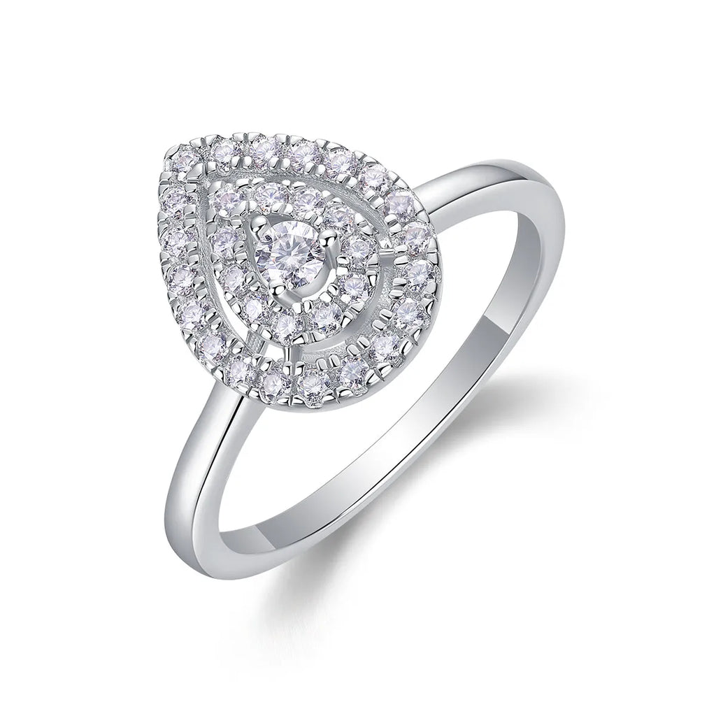Gold-plated S925 silver moissanite wedding ring set in gift box with GRA certificate, ring size 7