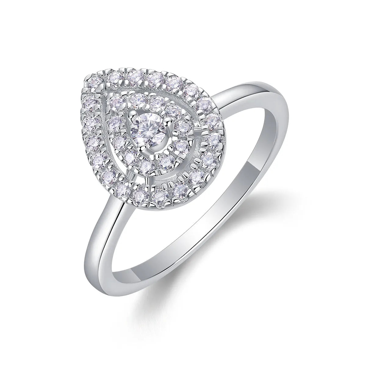 Gold-plated S925 silver moissanite wedding ring set in gift box with GRA certificate, ring size 7