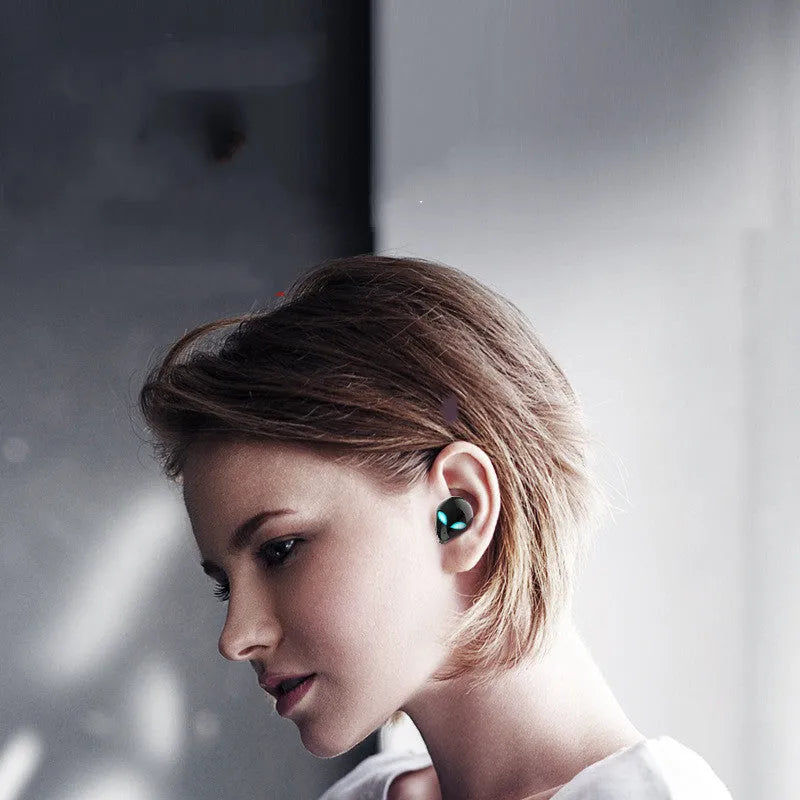 Creative Outer T8 Starman alien design Bluetooth wireless earphones in black or white with LED lights