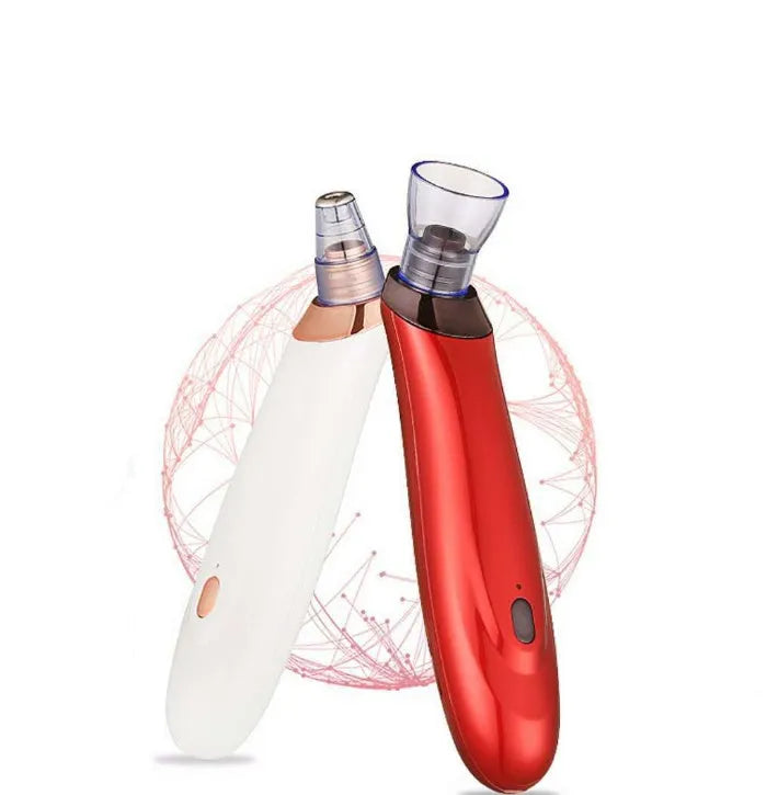 Electric blackhead remover device with five nozzle attachments for pore cleaning