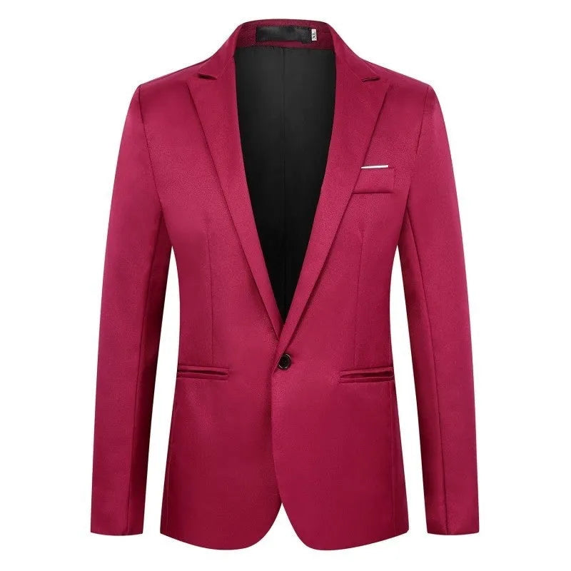 Men's loose fit tuxedo jacket in acetate fibre available in multiple colours for weddings