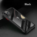 Transparent iPhone 11 mobile phone case in multiple colours showing PU and TPU construction.