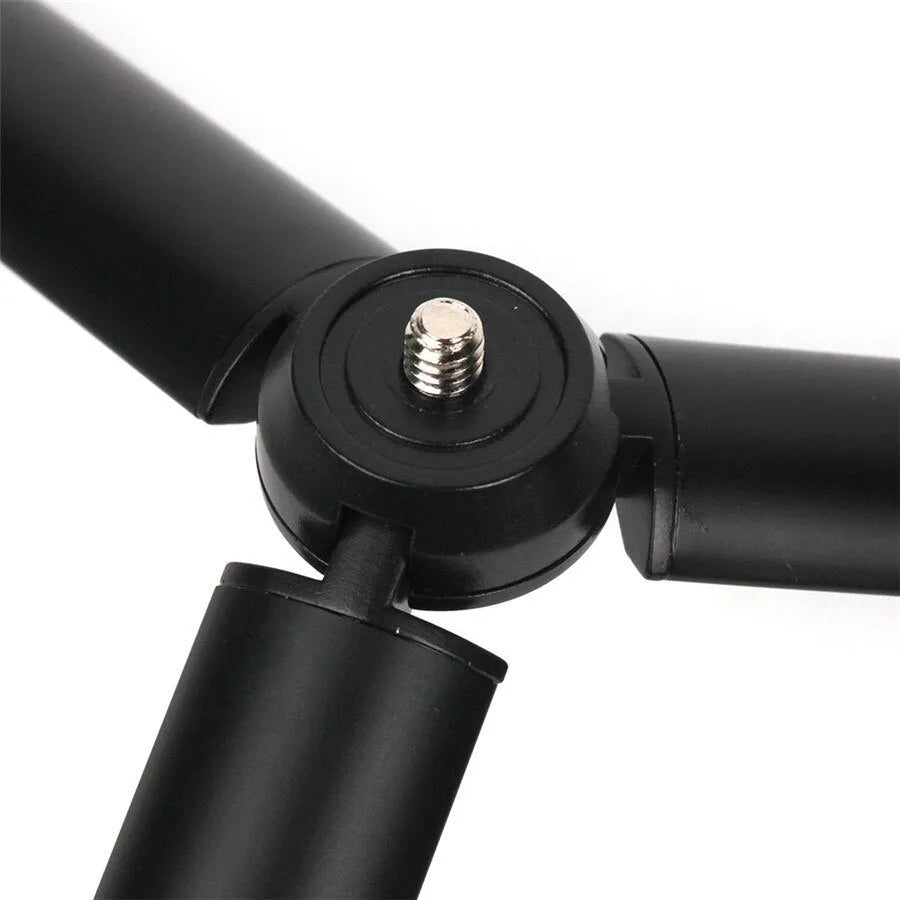 Black aluminum alloy PTZ mobile phone tripod stabilizer compatible with Apple iPhone for handheld photography