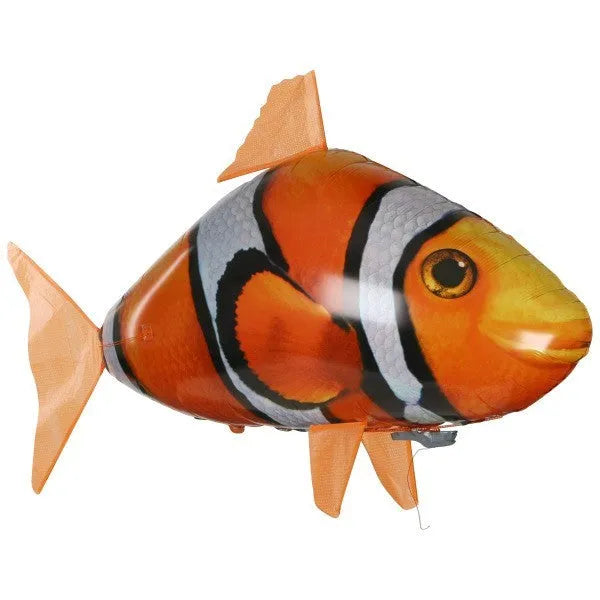 Remote control shark air swimming balloon toy with infrared controller floating indoors