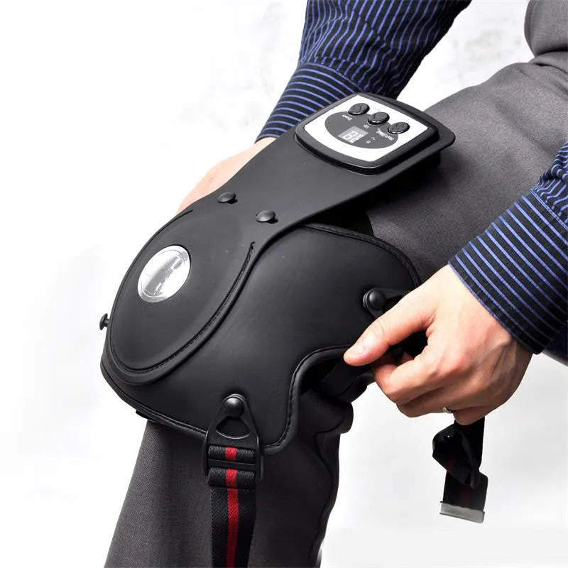 Knee and joint massager with infrared heat therapy, adjustable temperature control 45-65℃, includes knee and shoulder pads