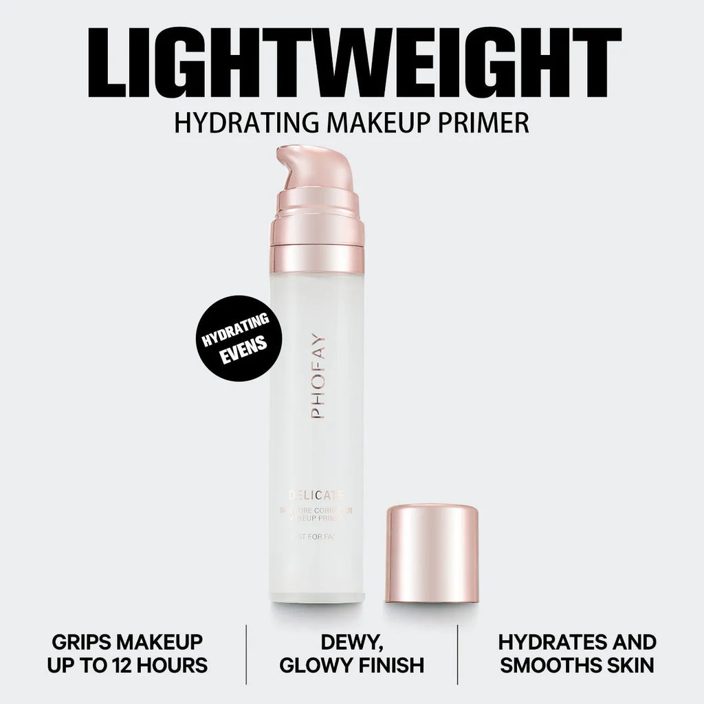 PHOFAY Hydrating Makeup Primer 25ml tube with pump dispenser on white background