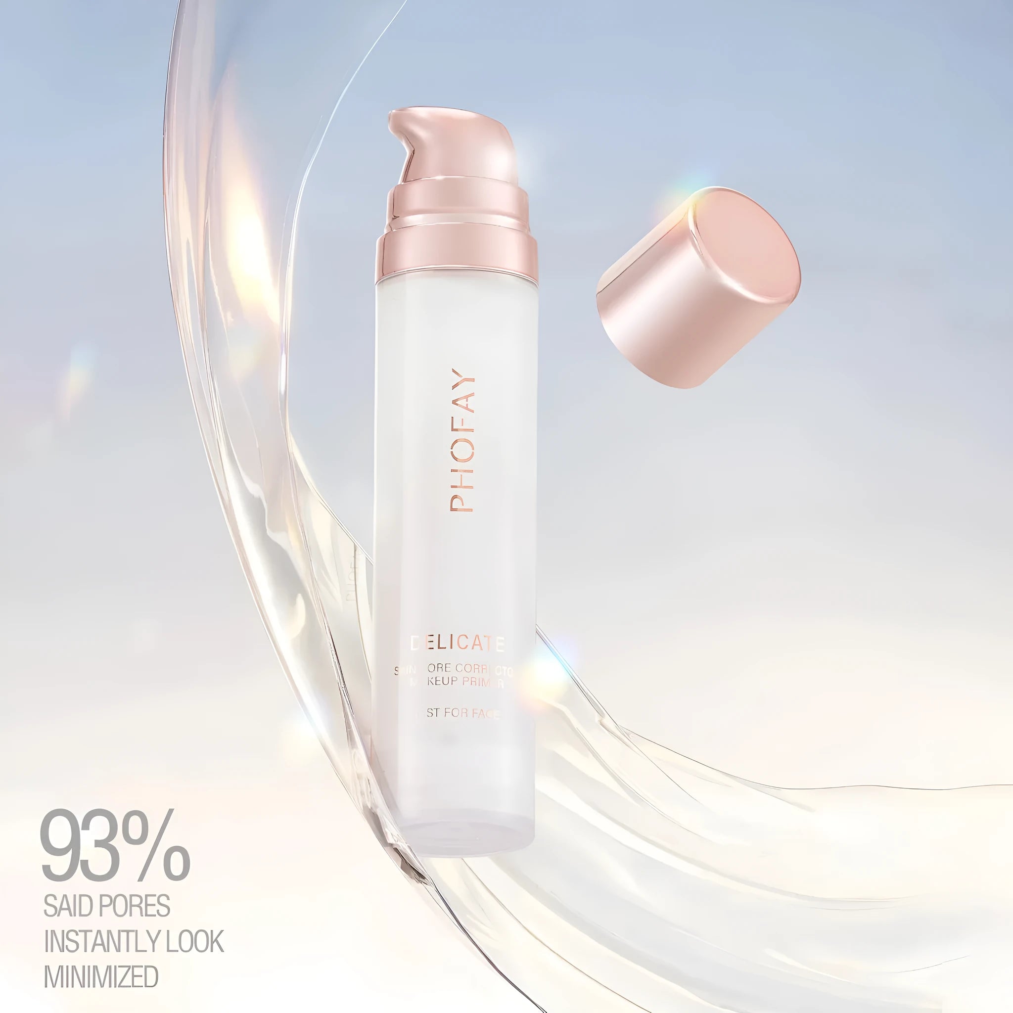 PHOFAY Hydrating Makeup Primer 25ml tube with pump dispenser on white background