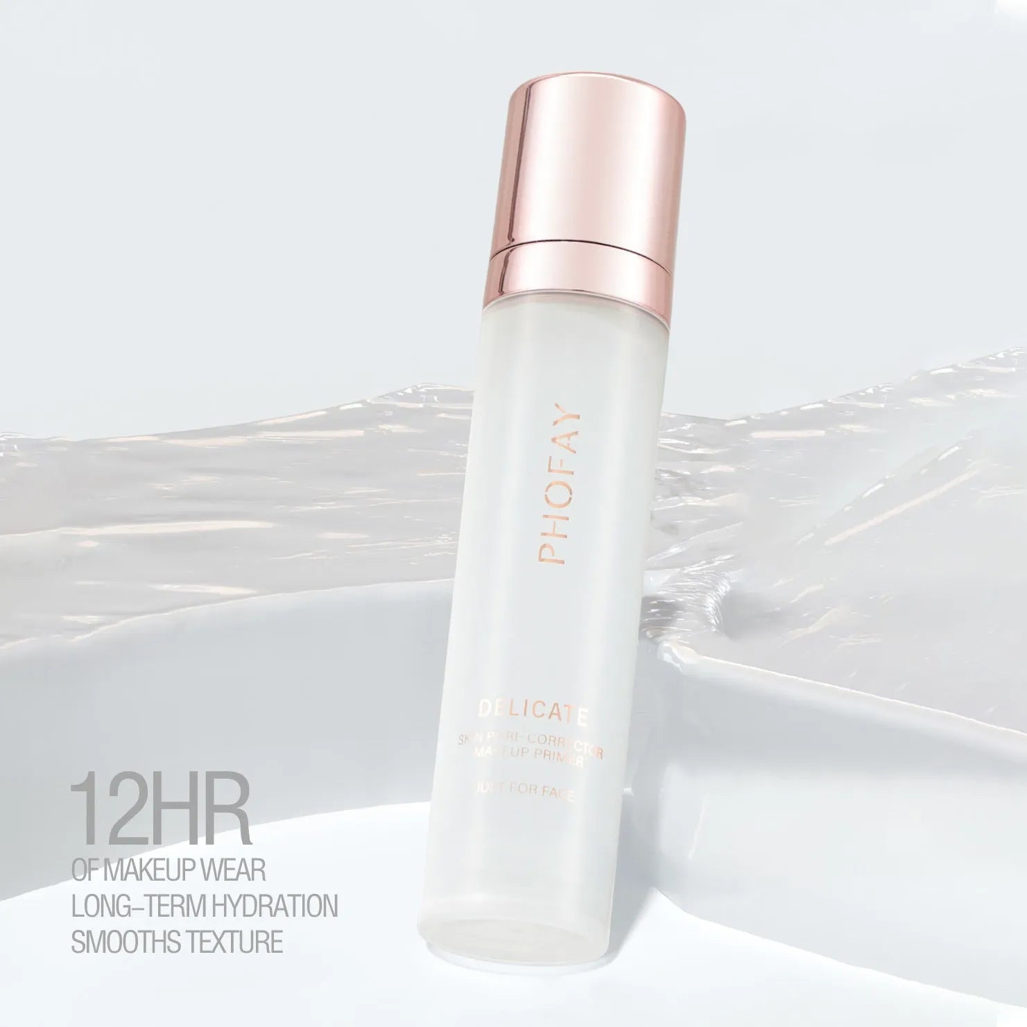 PHOFAY Hydrating Makeup Primer 25ml tube with pump dispenser on white background