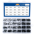Black flat head machine screws for laptop repair with cross groove and countersunk head