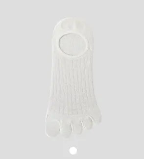 Modal cotton five-finger ultra-thin boat socks in white, khaki, grey and black colours