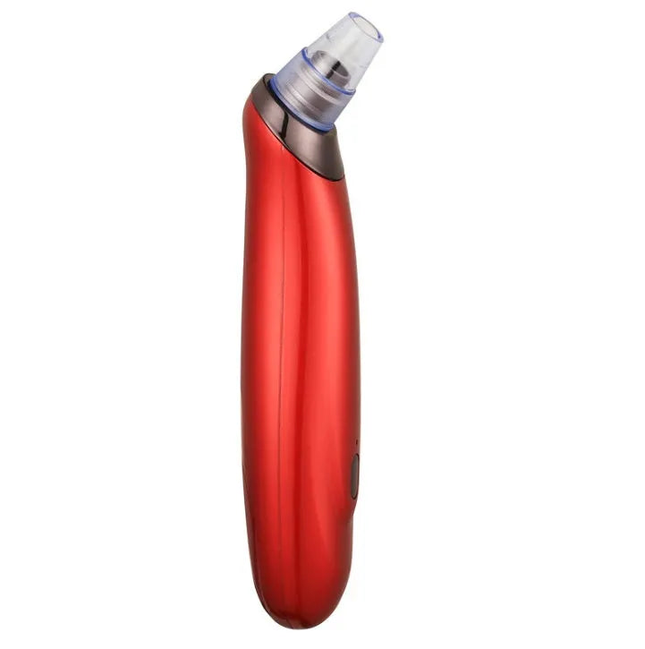 Electric blackhead remover device with five nozzle attachments for pore cleaning