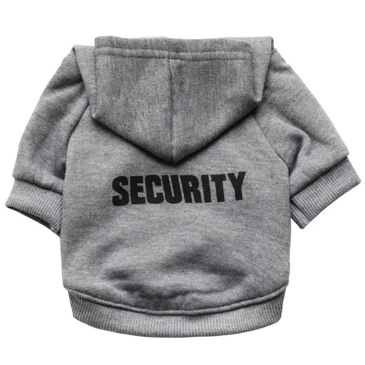 Fleece pet sweater for small dogs in gray with security fit for winter walks