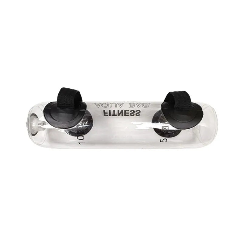 Transparent PVC water injection weight bag, an inflatable soft dumbbell for adjustable strength training.