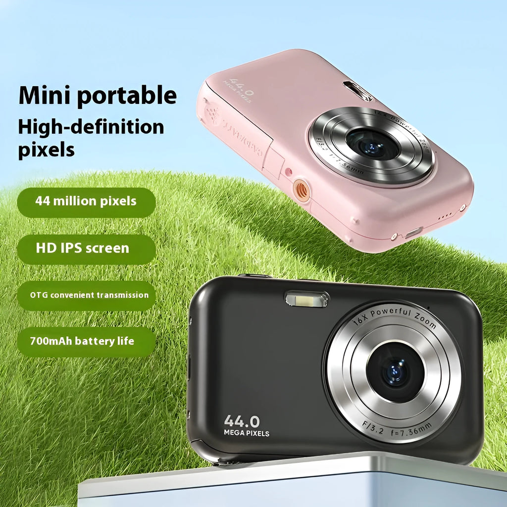 Children's digital camera in four colour options with 2.4-inch screen and 44 megapixel photography capability
