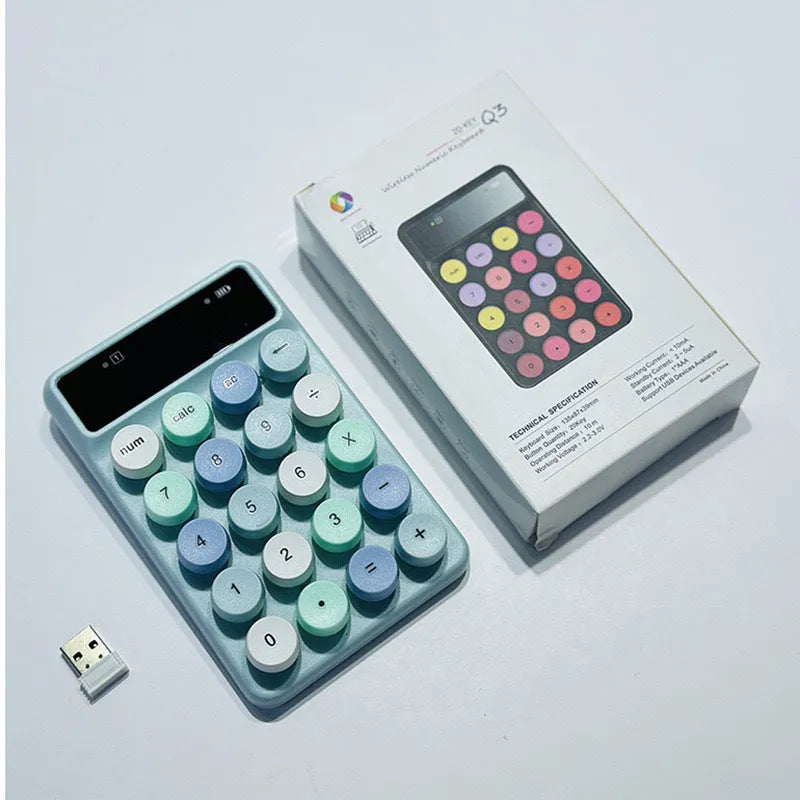 Mini wireless keyboard in Macaron colours with ABS construction and universal compatibility