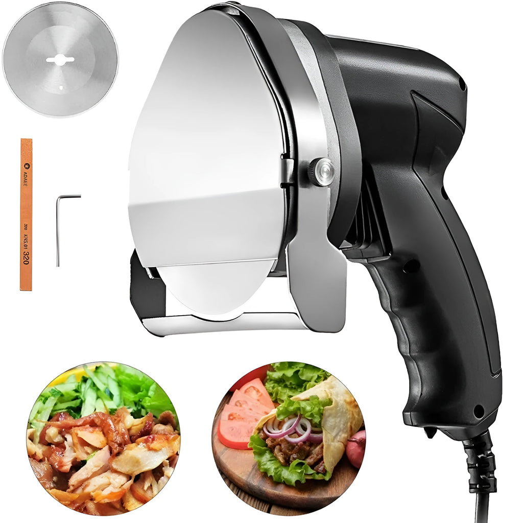 Black electric meat cleaver blade for turkey barbecue machine with EU plug