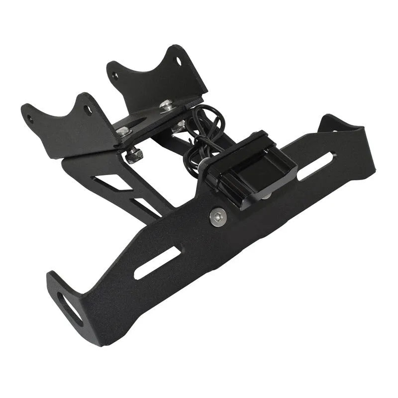 Black aluminium alloy Honda motorcycle rear licence plate holder for short tail modifications