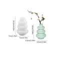 Three-layer circle vase ornament silicone baking and craft mould in modern irregular design