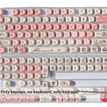 Pink Fragrant Pig PBT key cap for mechanical keyboards with five-sided sublimation printing