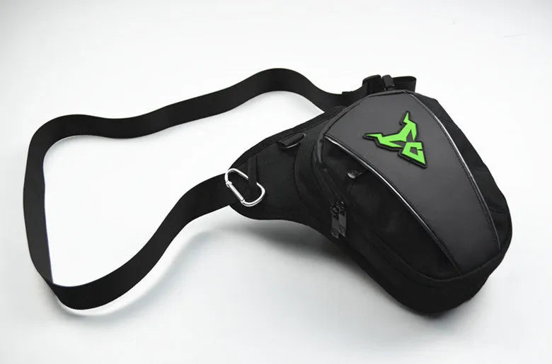 0105MC motorcycle riding leg bag in 1200D Oxford cloth, shown in one of four colours.