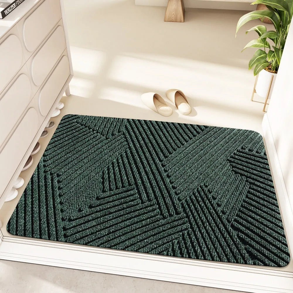 Cartoon anime pattern entrance floor mat in diatom oil, 60cm by 90cm with wire ring.