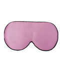 Double-sided mulberry silk eye mask in multiple colour options showing embroidered printed design