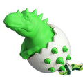 Dinosaur design blue rubber dog chew toy with rope for aggressive chewers
