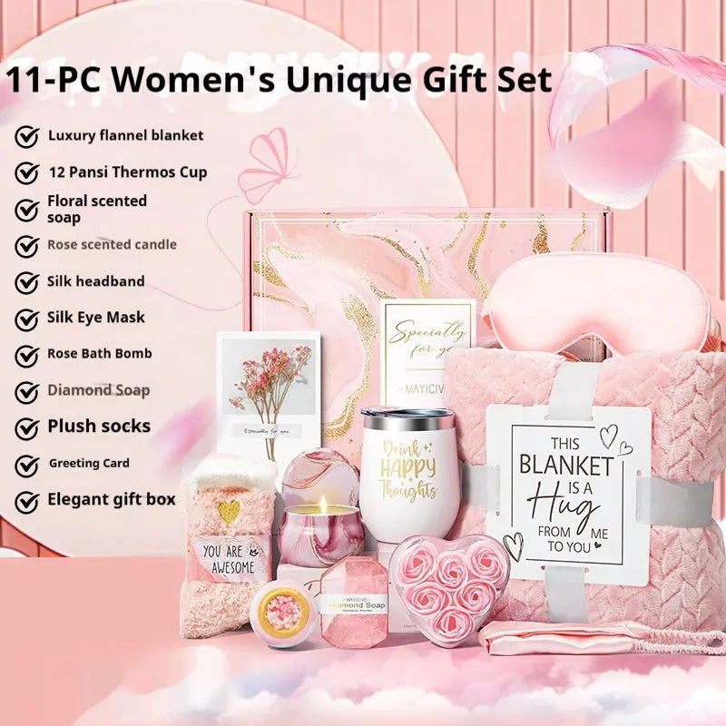 Aromatherapy bath gift set with candle and soap in modern simplicity style plastic box
