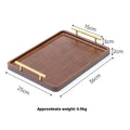 Square bamboo barbecue plate tray with brown handle for hotel and café dining service