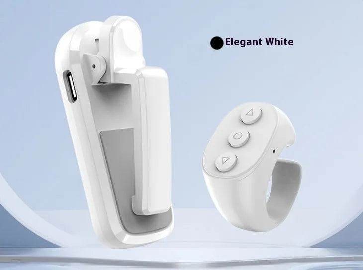 Wireless page turner remote control with clicker buttons for hands-free reading on tablets