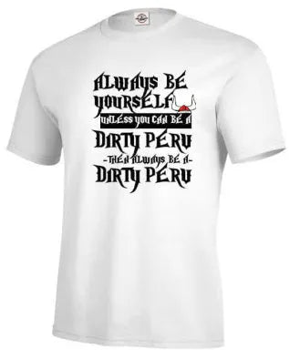 Men's white short sleeve polo shirt with printed design, straight cut casual style