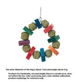 Hamster chew toy with Applewood molar rod and decorative straw ball ring for small pets
