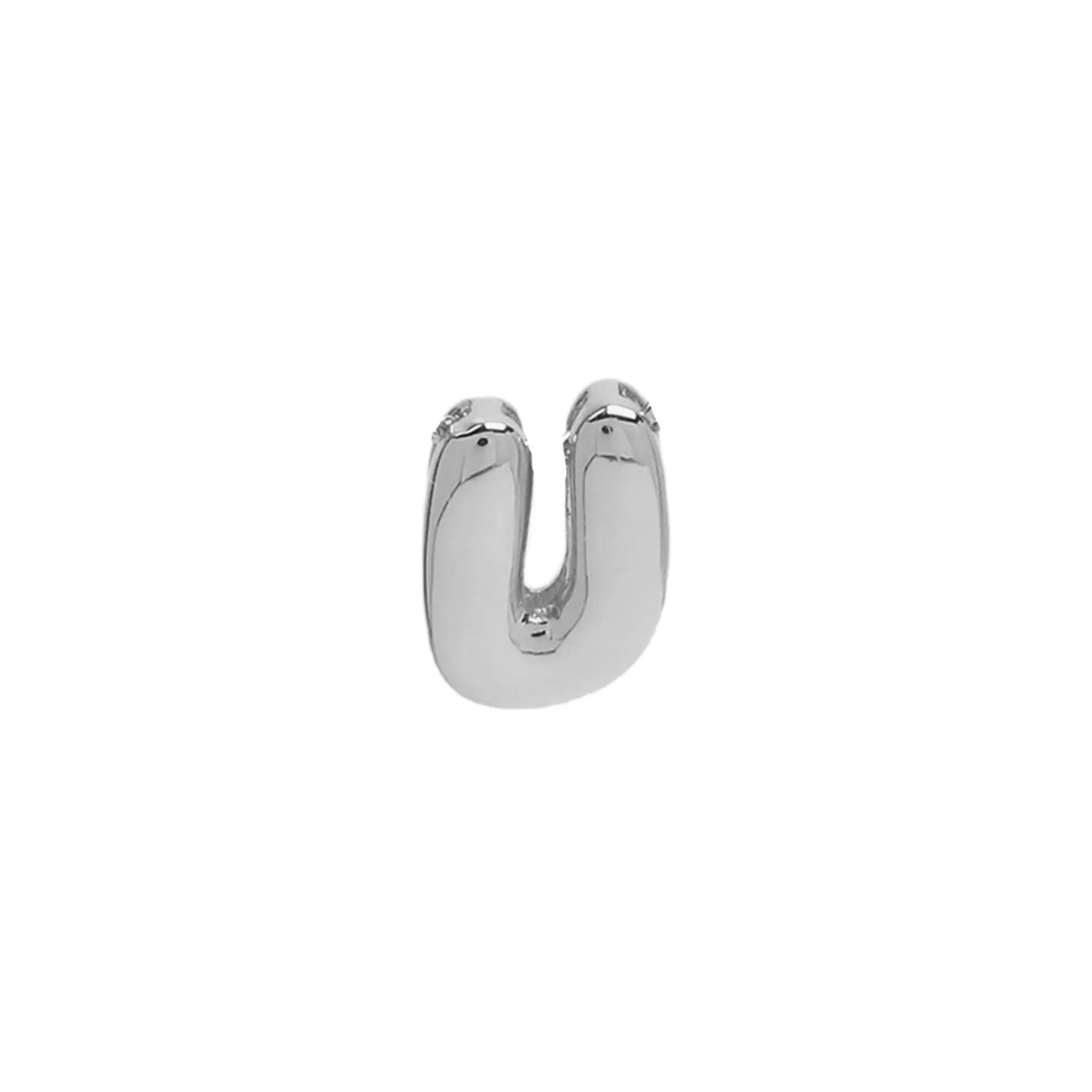 18k brass smooth surface bubble letter bracelet with pendant in gold colour on copper alloy