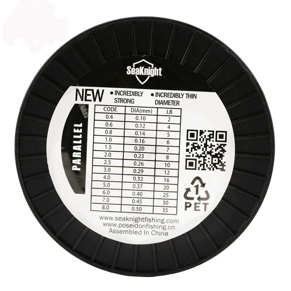 Roll of Seaknight1000 M nylon fishing line available in multiple colours and diameters from 0.4mm to 8.0mm.
